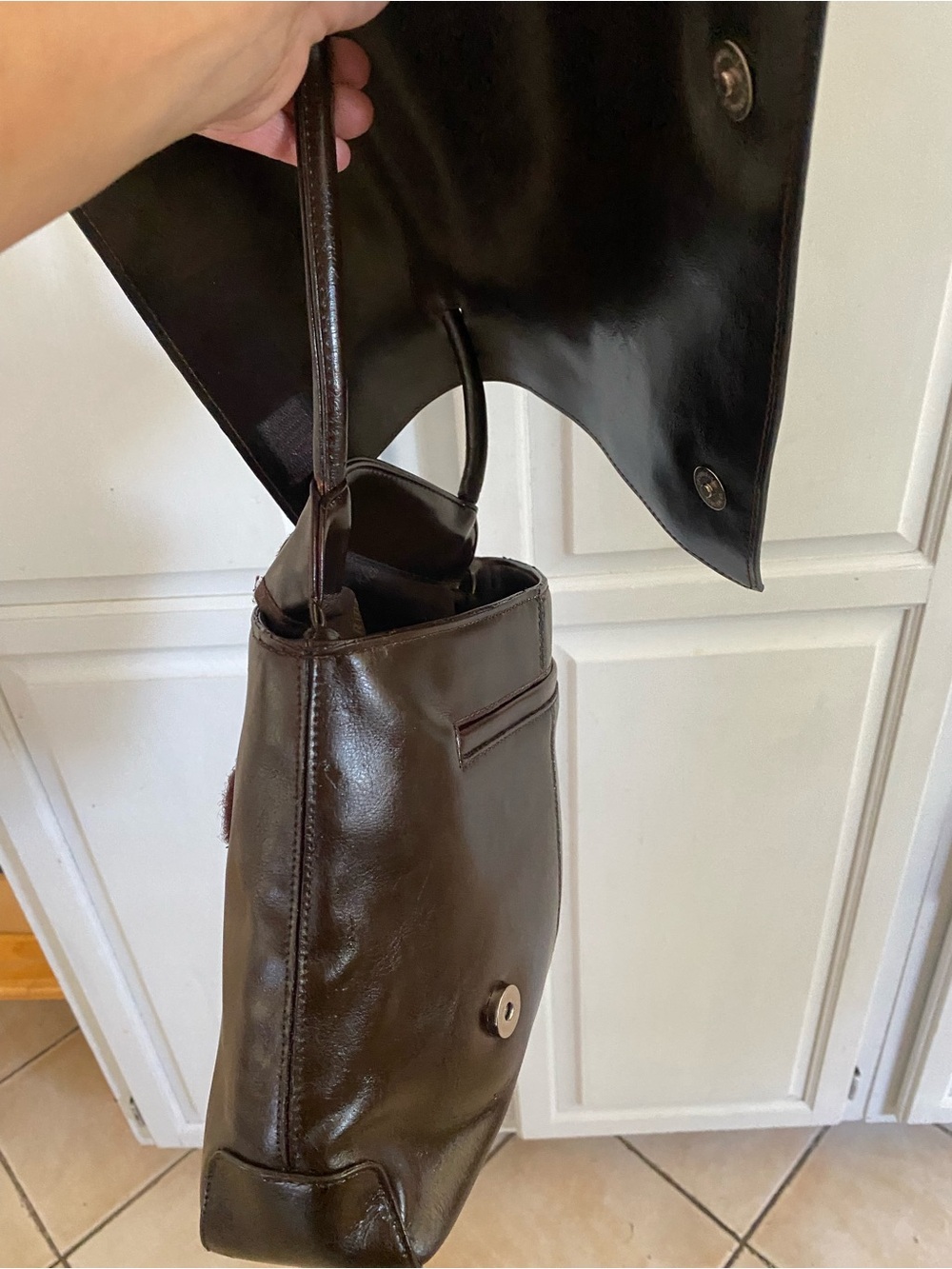 Vintage Rina Richi x Prada collab Brown Leather bag - Picture 8 of 11